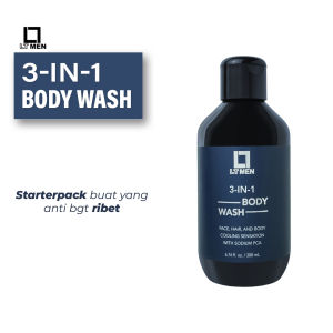 LT Men 3 in 1 Body Wash - Skincare Pria Sabun Shampoo Rambut Wajah Tubuh