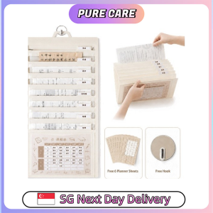 【Pure Care】 Foldable A4 Hanging File Folder / 8-Pocket Student Paper Organizer with Hooks