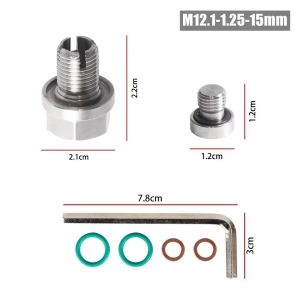 MAKERVY Stainless Steel Oil Drain Plug Kit Hex Wrench Included O-Ring Gasket Thread Repair Kit Oversize M10.4/M16.1/M18.1 Self Tapping Plug Oil Pan Repair