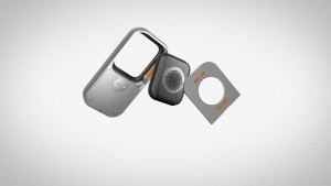 RePod Aluminum Case for Watch S7/8/9 41mm Cover    Retro Music Player Design Functional Mechanical Scroll Wheel Premium CNC Metal Handheld Guard Silver Watch Accessory