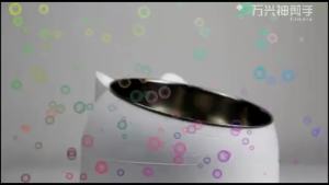 1pc Cat Bowl Lovely Creative Inclined Kitten Puppy Food Feeding Bowls Stainless Steel Cats Drinking Feeder  Dogs Cats Feeders