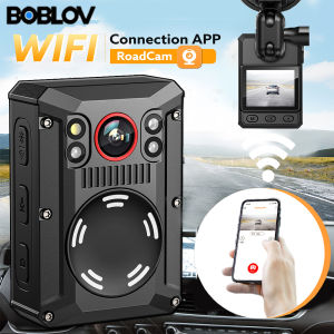 Boblov m502b 4K wifi thân máy Camera Camera hành trình xe hơi với GPS 128GB HD 2196P không thấm nước IR nhìn trong đêm âm thanh video máy quay 170 ° góc rộng cho thực thi pháp luật xe Camera hành trình với xe Giá Hút và sạc