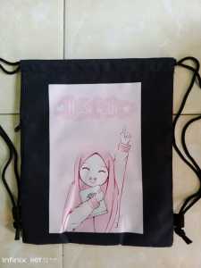 tas serut string bag gym sack sablon printing sublimasi gambar
