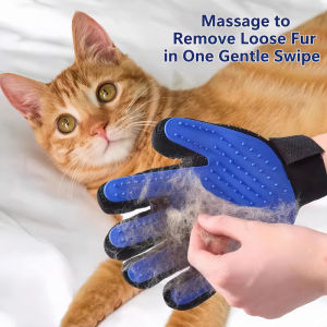 Pet Grooming Glove Shedding Massage Brush Comfortable Bath Tool for Cats and Dogs