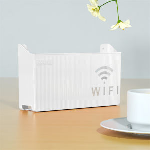 Plastic Wall Mounted Router Storage Box Wifi Router Holder Router Storage Box Punch Free