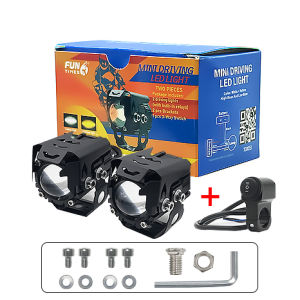 2PCS Mini Driving Light Upgraded Devils Eye 20W with Colorful LED LIGHT