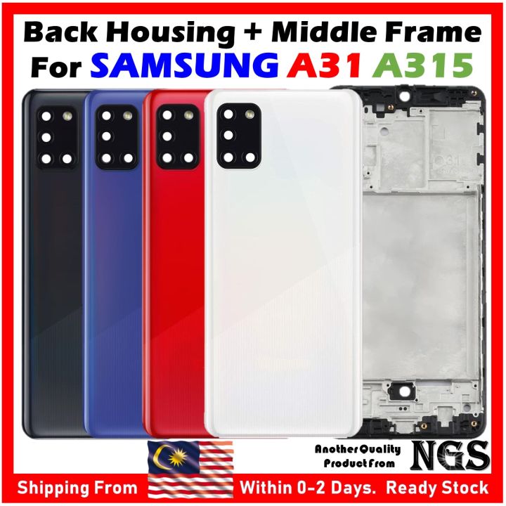 Full Set Back Housing Back Cover For Samsung A31 A315 With Middle