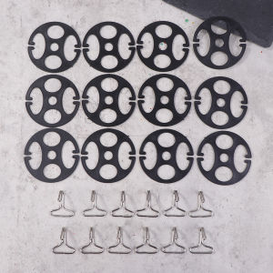 LEI ที่หุ้มเบาะรถยนต์24ชิ้นตะขอโลหะ12ชิ้นผ้าคลุมเบาะรถยนต์พลาสติก12ชิ้นและตะขอโลหะคลิปล็อคสำหรับที่นั่งในรถ