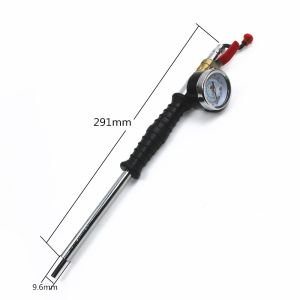 Car Tire Inflator Nozzle Fast Filling Rod Crank Tire Quick Inflation Nozzle Rod with Gauge