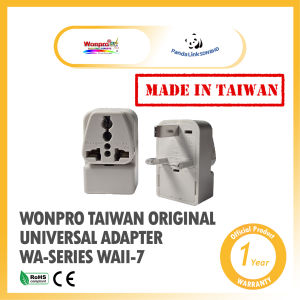 WONPRO WAII-7 Taiwan Original Universal Adapter Travel Adapter Dual Socket WA-Series (UK HK U.A.E Singapore Malaysia)