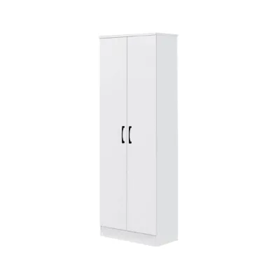 Livingmall Gillie Series 2 Doors Tall Wardrobe with Top Cabinet Fully Laminated Back in 6 Colours