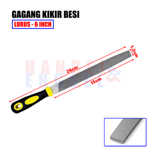 Kikir besi hpl setengah bulat gagang fiber 8 inchi dan 10 inchi