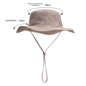 CAMEL CROWN Big Head Waist Fisherman Hat Korean Version Wild Big Brim Hat Summer Sunshade Sun Hat