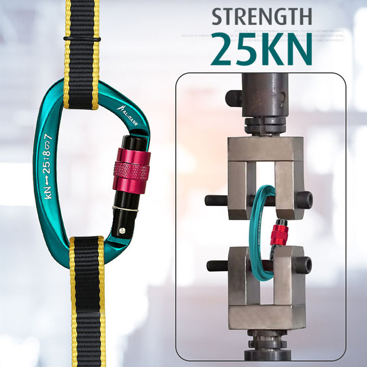 25KN Chuyên Nghiệp móc khóa leo núi Vít Khóa móc cổng chịu lực cao D ...