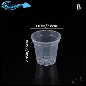 【dipao】 Round Planter Pot Orchid Nursery Container Planter Container Transparent Orchid Container Round Starting Pots