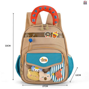 [SG Seller]Colorful Kids School Backpack Cartoon Pattern Children Shoulder Bag Multi Compartment Toddler Bag