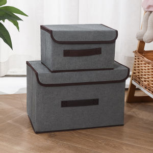 2 in 1 Storage Box Home Fabric Storage Box Foldable Clothing Storage And Organizer Multi-Purpose Dustproof Storage Box