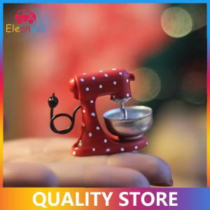 [Eleanor] 1:12 Dollhouse Miniature Christmas Red Mixer Blender Model Christmas Scene Ornament Kitchen Decor Toy