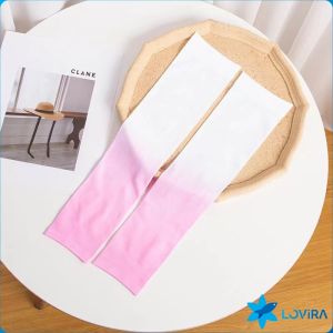 LoviRa Colorful Arm Sleeves Ice Silk Cycling Sleeves Anti-UV Running Gloves