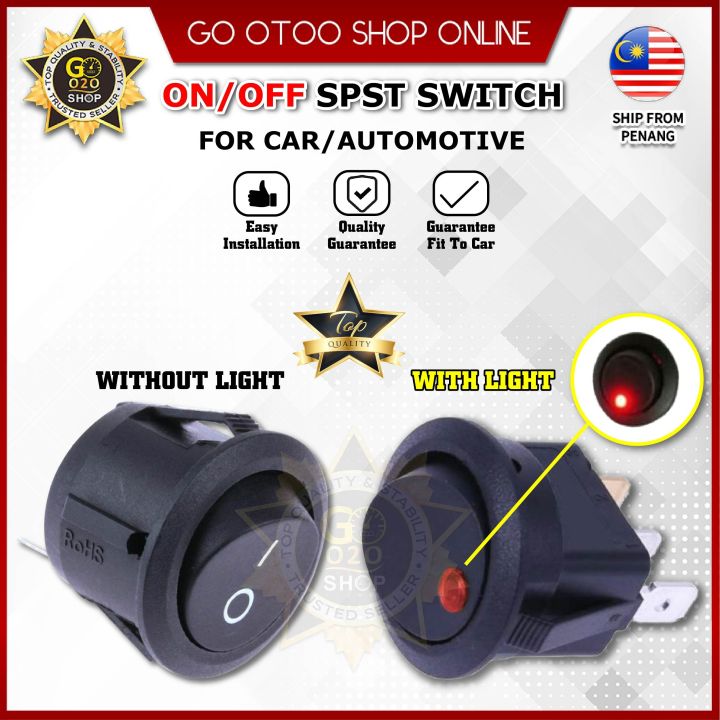 10 Pack 20mm Black Round SPDT On/Off/On Rocker Switches - 12V For Car Dash & Automotive