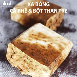 Xà bông cà phê & bột than tre giảm mùi cơ thể mụn lưng mẩn ngứa tẩy tế bào chết 135 gr