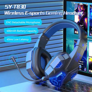 ( Tặng cáp 3.5mm ) Tai nghe game thủ SY-T830 kết nối đồng thời Bluetooth và cổng 3.5mm có đèn led cực đẹp và sành điệu