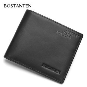 BOSTANTEN Dompet Pria Classic Kulit Sapi As-li Hitam/Coklat