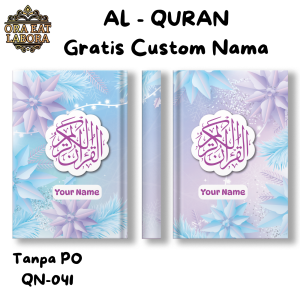 Al Quran Terjemah & Latin Hafalan Blok Warna Terlengkap Custom Nama Aesthetic Hard Cover