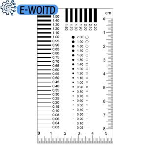E-WOITD Badge gauge Stain card Point gauge wire gauge film ruler Stain contrast ruler