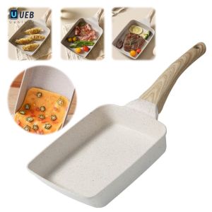 Nonstick Tamagoyaki Frying Pan for Breakfast with Quick Heating and Easy Release Coating for Gas and Induction Stoves