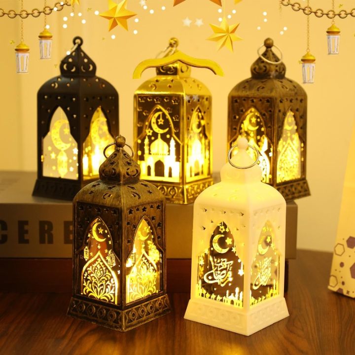 Ramadan Decoration LED Lantern Light Eid Mubarak Star Moon Castle ...