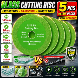5pcs 100mm Glass Cutting Disc 20mm Bore Diamond Wheel for Glass Tile Crystal Smooth Cut