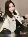 Aó khoác blazer nữ phong cách châu âu chất dạ twed cổ áo vest mẫu mới hót thời trang cao cấp hiện đại. 