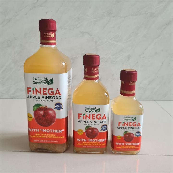 Finega Cuka Apel Apple Vinegar ACV With Mother 500ml (kaca) Vinega