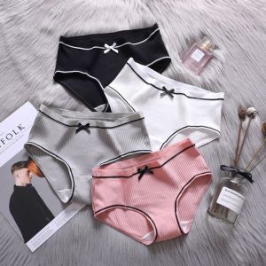 Korean Version Of Threaded Mid Rise Underpants Girls Sexy And Cute Oversized Underpants