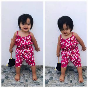 Raven Terno Spaghetti Strap & Shorts for Girls (1-3 yrs old) Daily Wear Terno for Kids