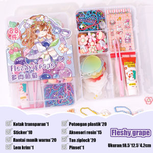 Lem krim Guka Set DIY Keychain Set Kartun Sticker Gantungan Kunci Akrilik