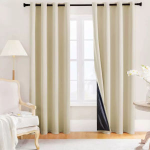 MLADEN Solid Color Blackout Curtains Blackout 99% Hook Type Window Screen Bedroom Living Room Tirai Tingkap
