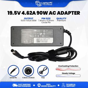 PC Tech DELL 3400 3500 3700  Compatible with Laptop Charger 19.5V 4.62A 90W 7.4mm x 5.0mm