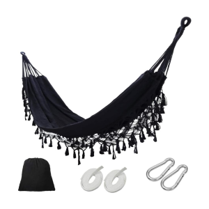 200cm*150cm Hammock Bohemian Style Brazil Lace Tassel Luxury Double Hammock Mesh Chair Indoor Hanging Swing Home Decoration