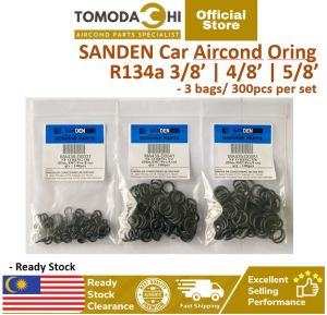 TOMODACHI 3 Bags/300pcs Car Aircond Oring SANDEN R134a oring rubber set HNBR Rubber R134a O Ring 100pcs/bag (3/8" 1/2" 5/8") BLACK Silicone Rubber Sanden | Oring Aircond O Ring Set | o ring aircond kereta | Ready Stock Malaysia | Fast Shipping