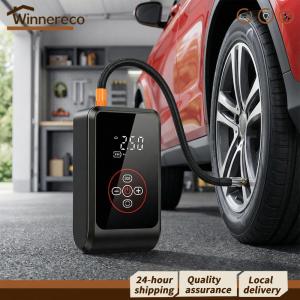 [Winnereco Flagship Mall] 12V Auto Battery Charger with LCD Display Tire Inflator Portable Air Pump Compressor Auto-Shutoff Tire Pump for Cars Trucks SUV Gifts for Men