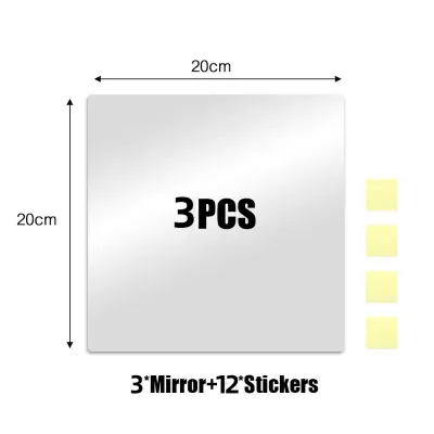 HD Mirror Wall Sticker Mirror Thicken That Will Not Break Self-Adhesive Soft Mirror Stickers Toilet Bathroom Decoration Wardrobe Mirror Stickers earphea