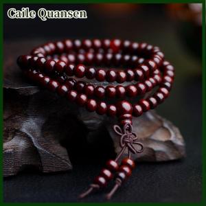 Caile Sandalwood Tibetan Buddhism Mala Sandal Prayer Beads 108 Beads Bracelet Necklace