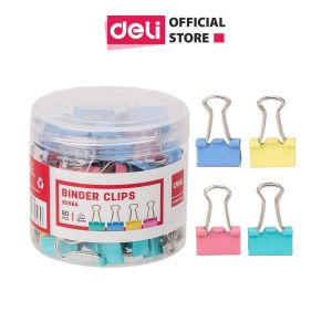 [HCM]Kẹp Bướm màu DELI-Color Binder Clips 15mm 19mm 25mm 32mm 41mm 51mm