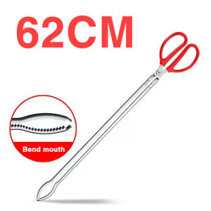Stainless Steel Anti Slip Eels Clip Long Handle Crab Tongs Garbage Clip For BBQ Seafood Clip
