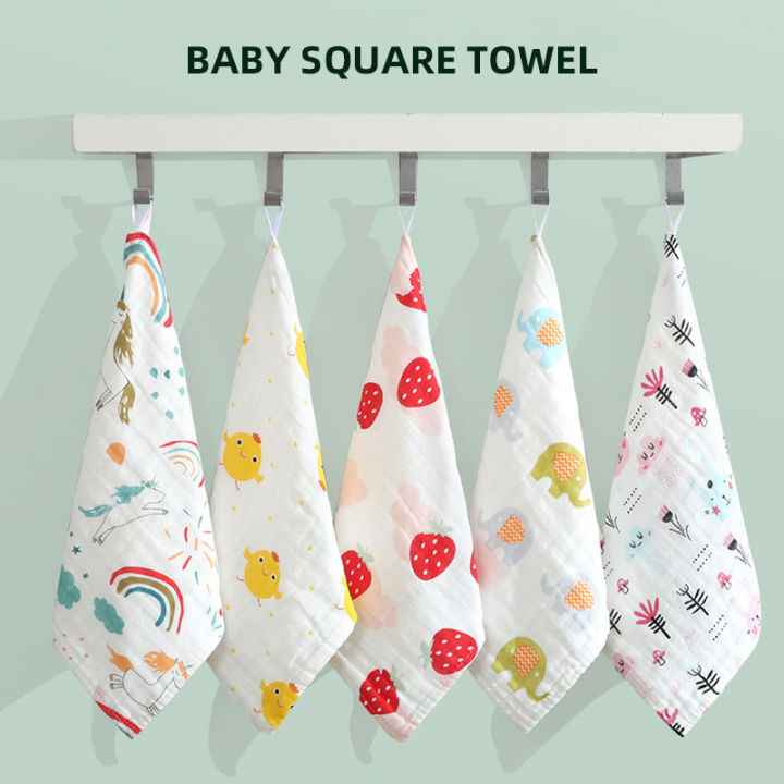 Baby saliva lampin towel 100 cotton set Newborn muslin Burp Cloth Bib