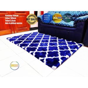 BarkAila ( Anti Selip ) KARPET BULU RASFUR RAFSUR MOTIF PANJANG 150CM LEBAR 100CM TEBAL3.5CM LP