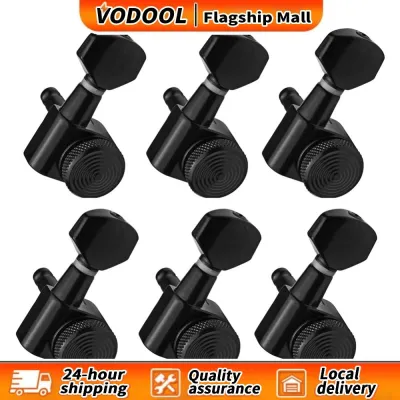 【Fast delivery】 6Pcs Guitar Locking Tuners - Black String Pegs for 6R Inline Upgrade Your Guitars Tuning System