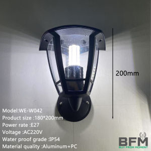BFM High-end Classic Black LED Wall Lights Outdoor IP54 Waterproof Indoor Modern Design Wall Lamps Detachable Light Bulb
